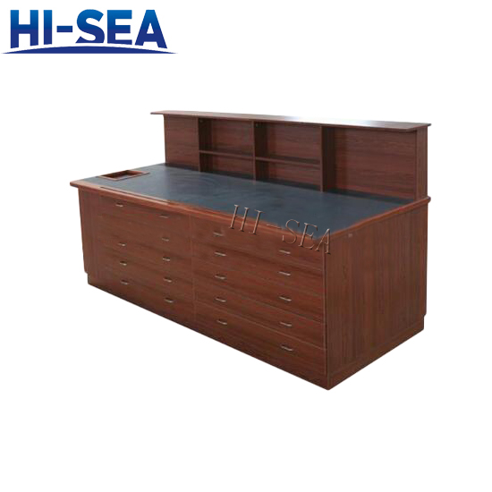 Marine Wooden Chart Table